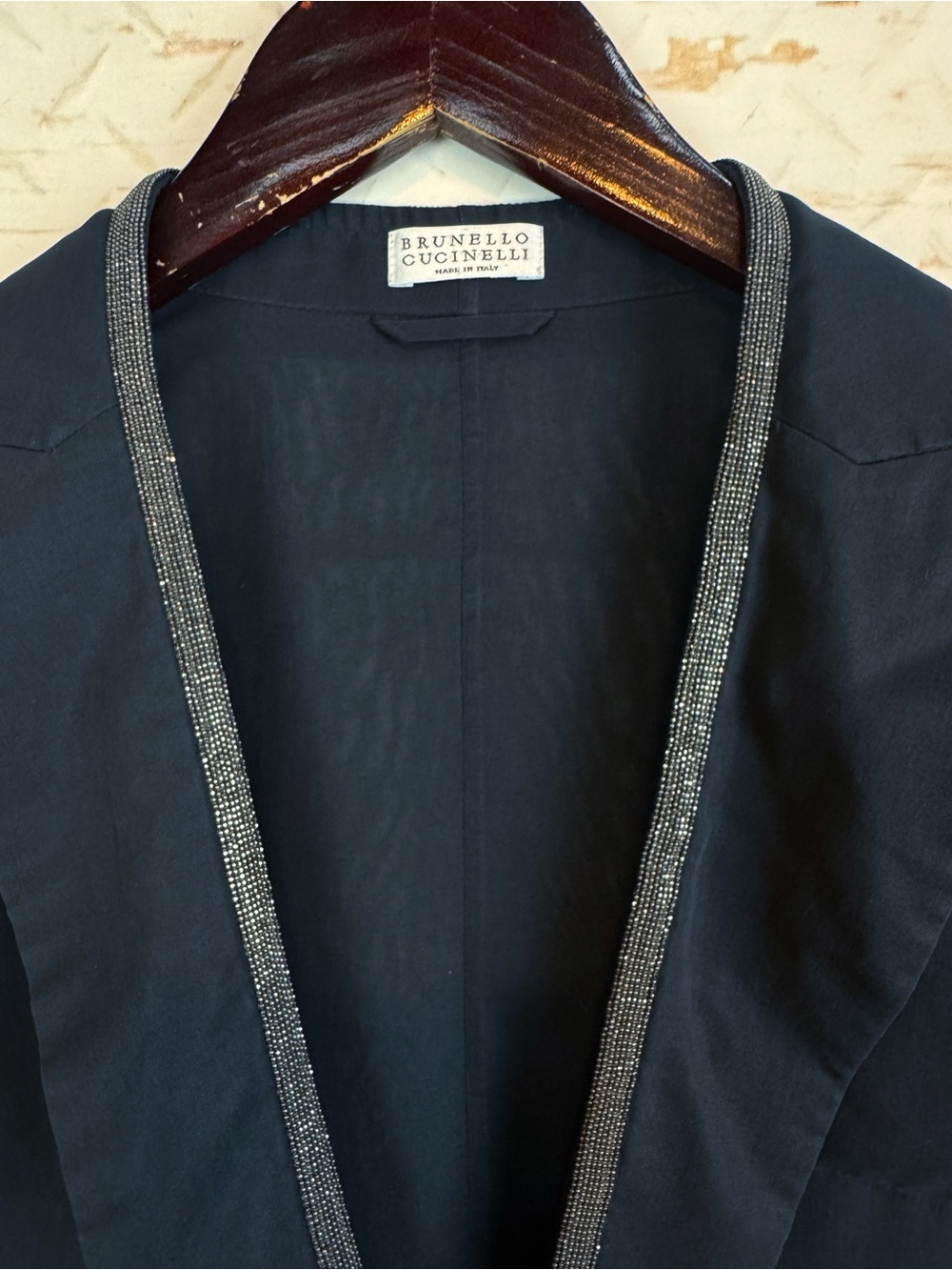 Brunello Cucinelli | Navy Single-Button Blazer, S - Picture 2 of 11